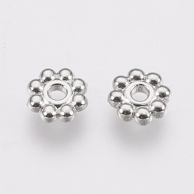 Alloy Daisy Spacer Beads PALLOY-L166-31P-1