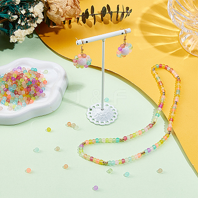 Transparent Frosted Glass Beads FGLA-PA0001-02A-1