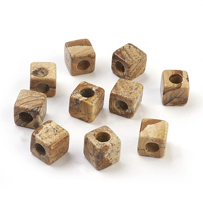 Natural Picture Jasper European Beads G-F580-B05-1