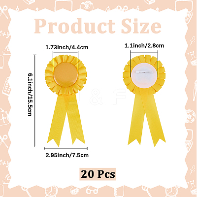 Polyester Ribborn Brooches JEWB-WH20010-02A-1