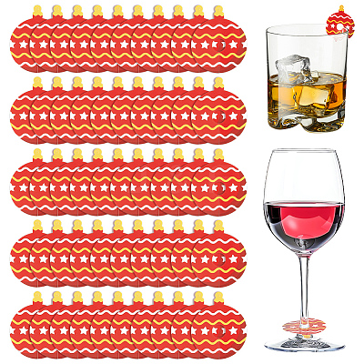Paper Wine Glass Charms FIND-WH0436-28A-1