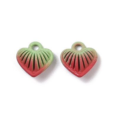 Spray Painted Alloy Pendants PALLOY-S038-15D-1