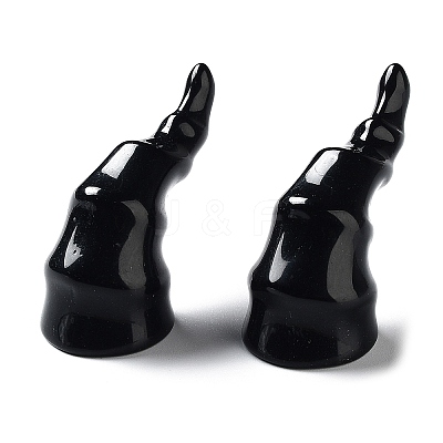 Halloween 3D Devil Horns Opaque Resin Cabochons RESI-F051-C01-1