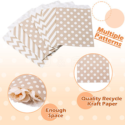 45Pcs 3 Styles Rectangle Kraft Paper Bags CARB-TA0001-14B-1