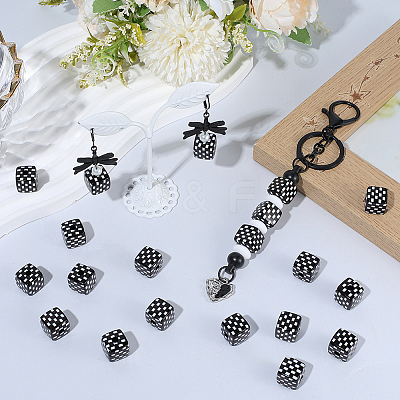 48Pcs Opaque Acrylic European Beads OACR-SC0002-84-1