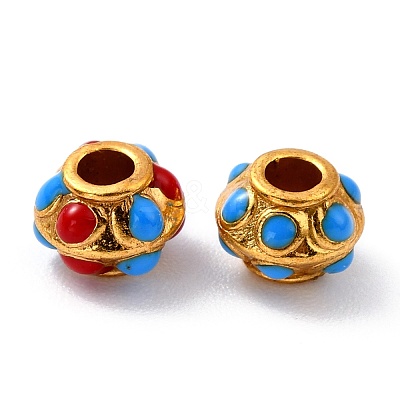 Alloy Enamel Beads ZIRC-I054-33G-1