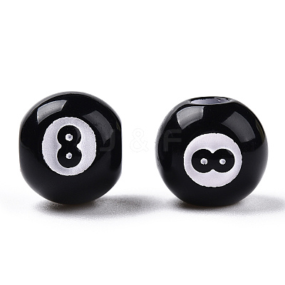 Spray Painted Acrylic Beads SACR-N009-05-1
