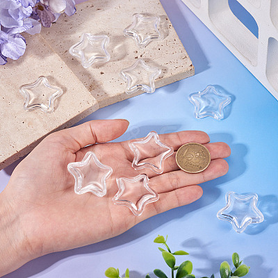 12Pcs Transparent Acrylic Beads TACR-TA0001-77A-1