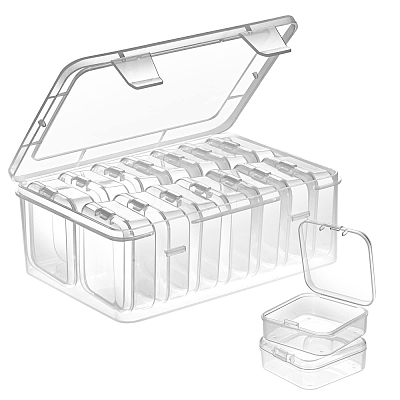 Rectangle PP Plastic Bead Organizer Storage Boxes PW-WG49079-01-1