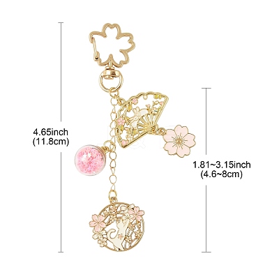 Alloy Enamel Pendant Keychains HJEW-FS00052-01-1