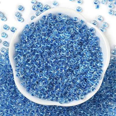 Transparent Inside Colours Glass Seed Beads SEED-A032-04D-1