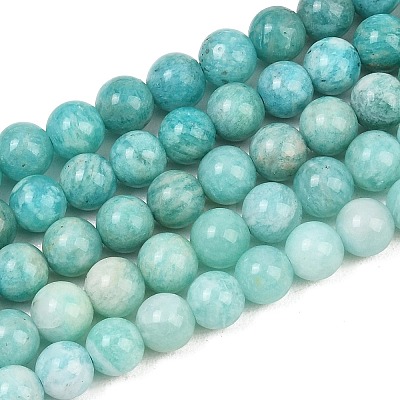 Natural Amazonite Beads Strands G-F461-12-6mm-01-1