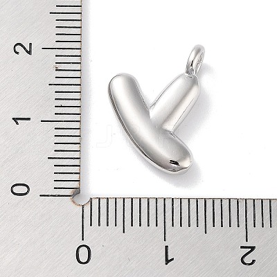 Rack Plating Brass Balloon Letter Pendants LS-KK-C050-01P-Y-1