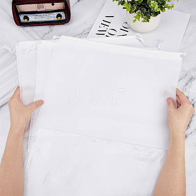 Non-woven Fabric Shoes Storage Bags with Visible Window ABAG-WH0045-13B-1