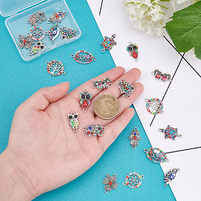 24Pcs 12 Style Alloy Links FIND-PH0003-08-1