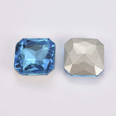 Pointed Back & Back Plated K9 Glass Cabochons RGLA-E017-05A-1