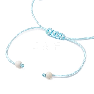Nylon Thread Braided Bead Bracelets for Women BJEW-JB11357-1