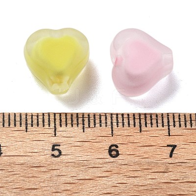 Frosted Transparent Acrylic Beads X-OACR-A032-22-1