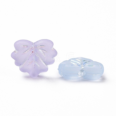 Transparent Frosted Acrylic Beads X-OACR-P013-34M-1