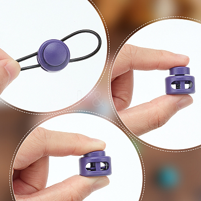 30Pcs 15 Colors Plastic Cord Locks FIND-WR0012-47-1