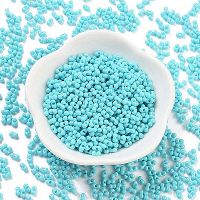 Baking Paint Glass Seed Beads SEED-A033-04P-1