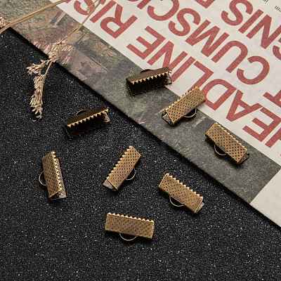 Iron Ribbon Crimp Ends E183Y-AB-1