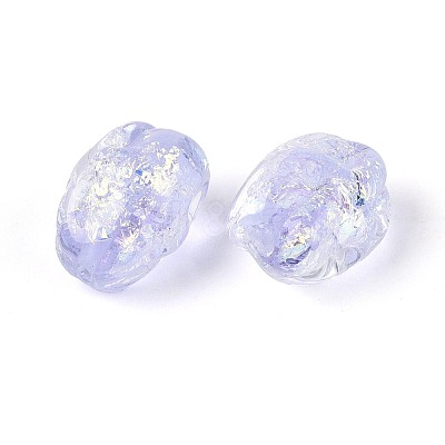 Handmade Foil Glass Beads Strands FOIL-N033-02D-1