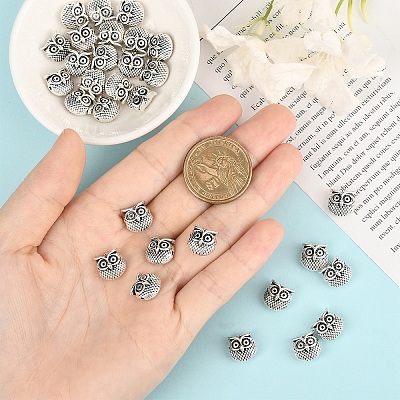 30Pcs Tibetan Style Alloy Beads TIBEP-YW0002-10-1