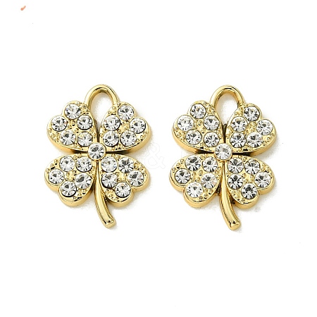 UV Plating Alloy Rhinestone Pendants FIND-B039-02G-02-1