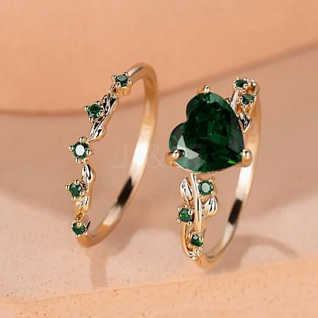 Heart Alloy Finger Rings for Women FS-WG1A204-04-1