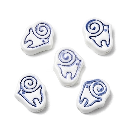 Handmade Porcelain Beads PORC-Z004-01C-1