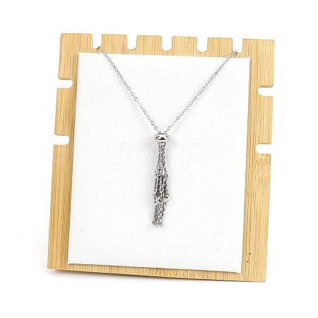 Stainless Steel Macrame Pouch Braided Gemstone Holder Pendant Necklace Making PW-WG22781-01-1
