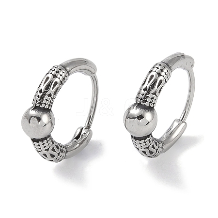 316 Surgical Stainless Steel Hoop Earrings EJEW-P274-07AS-1