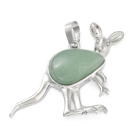 Natural Green Aventurine Pendants G-A176-A02-1