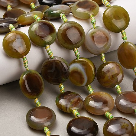 Natural Agate Beads Strands G-A321-L04-01-1