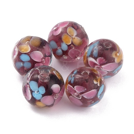 Round Lampwork Beads LAMP-H059-A09-1