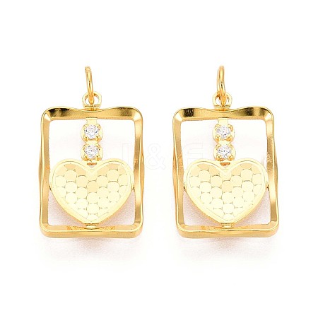 925 Sterling Silver Micro Pave Clear Cubic Zirconia Pendants STER-T008-53G-1
