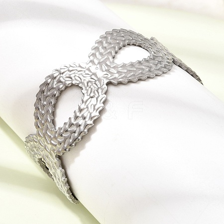 25.5MM 304 Stainless Steel Hollow Leaf Wide Cuff Bangles for Women SA-CBAB767-29P-1