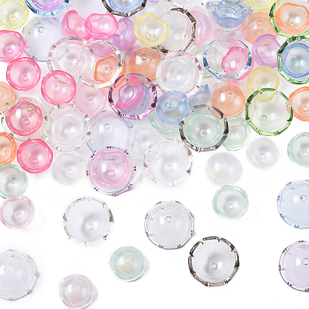 UV Plating Acrylic Bead Caps OACR-YW0002-39-1