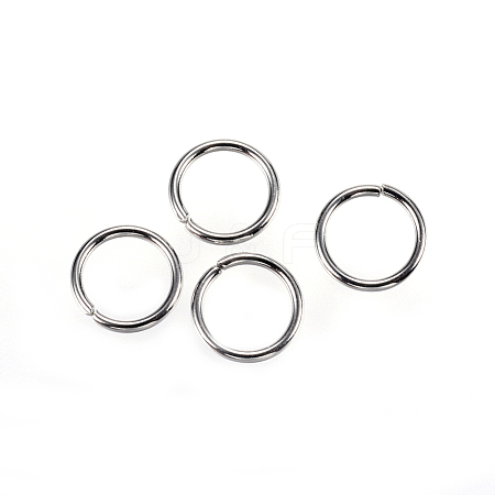 Tarnish Resistant 304 Stainless Steel Open Jump Rings X-STAS-D448-099P-8mm-1