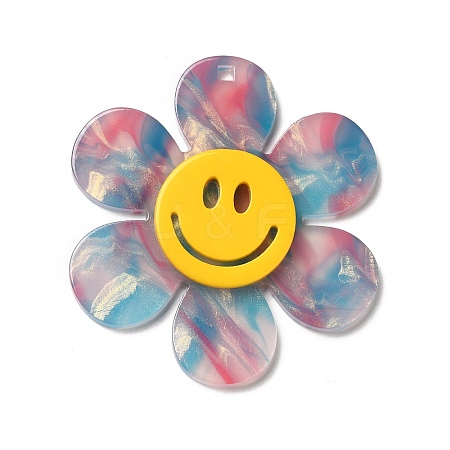 Two Tone Acrylic Big Pendants LS-OACR-B008-D01-1