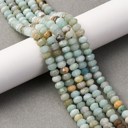 Natural Flower Amazonite Beads Strands G-P587-D08-01-1