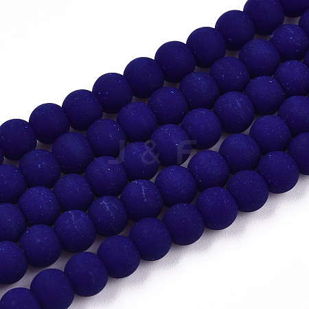 Opaque Glass Beads Strands X-GLAA-T032-P4mm-MD03-1
