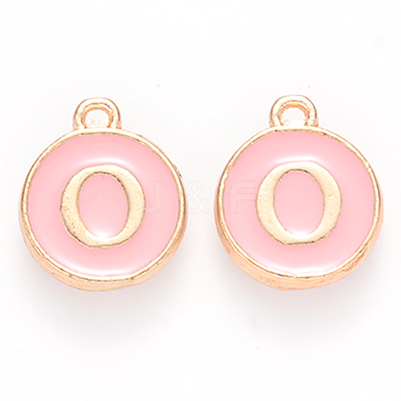 Golden Plated Alloy Enamel Charms ENAM-S118-07O-1