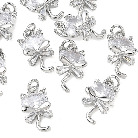 SHEGRACE Brass Cubic Zirconia Pendants XGRQ3K783-543P-1