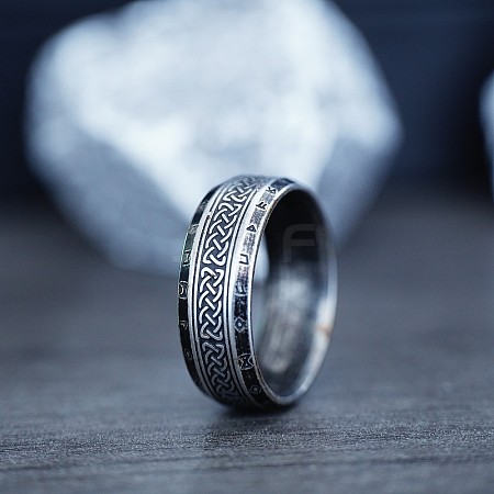 Viking Style Retro 304 Stainless Steel Finger Rings FS-WG40F7A-03-1
