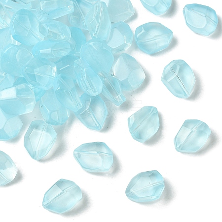 50Pcs Transparent Spray Paint Glass Beads GLAA-YW0004-50D-1