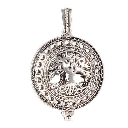 Alloy Diffuser Locket Pendants PALLOY-Q331-31AS-1