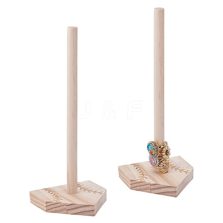 Baseball Wooden Ring Holder ODIS-WH0078-18-1