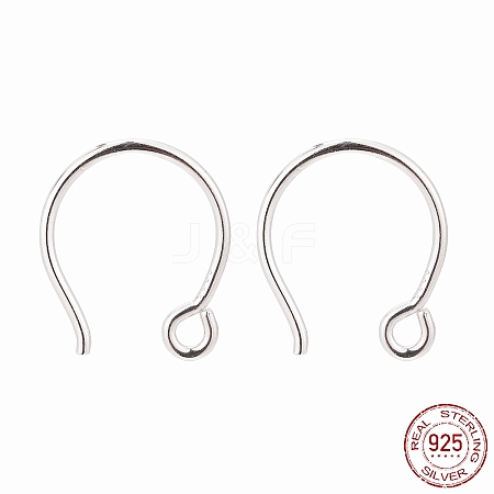 Rhodium Plated 925 Sterling Silver Earring Hooks STER-N0001-028S-1